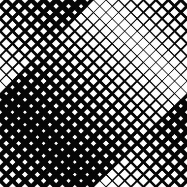 Geometrik kare desen arka plan - soyut siyah beyaz vektör tasarımı