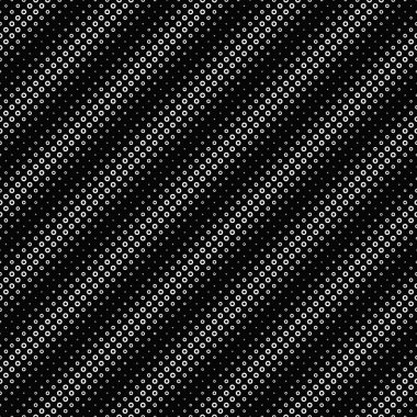 Siyah ve beyaz halka desenli arkaplan tasarımı - halkalardan tek renkli vektör çizimi