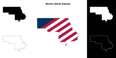Morton County (Kuzey Dakota) ana hat haritası seti