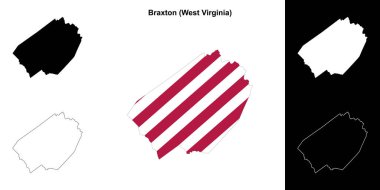 Braxton County (Batı Virginia) ana hat haritası seti