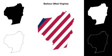 Barbour County (Batı Virginia) ana hat haritası seti