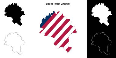 Boone County (Batı Virginia) ana hat haritası seti