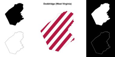 Doddridge County (Batı Virginia) ana hat haritası seti
