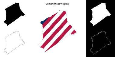 Gilmer County (Batı Virginia) ana hat haritası seti