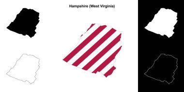 Hampshire County (Batı Virginia) ana hat haritası seti
