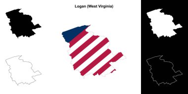 Logan County (Batı Virginia) ana hat haritası seti