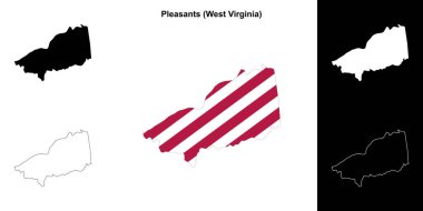 Pleasants County (Batı Virginia) ana hat haritası seti