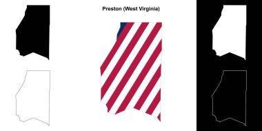 Preston County (Batı Virginia) ana hat haritası seti
