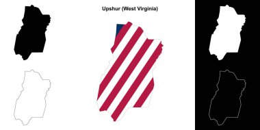 Upshur County (Batı Virginia) ana hat haritası seti