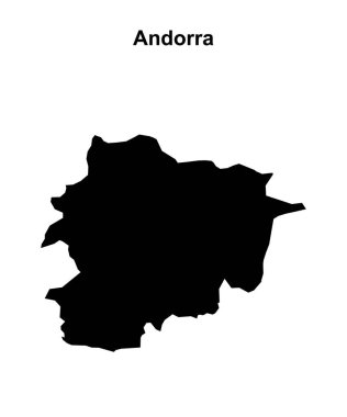 Andorra boş ana hat haritası