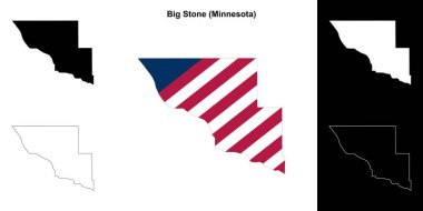 Büyük Stone County (Minnesota) ana hat haritası seti