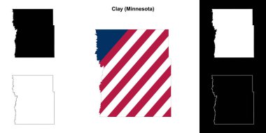 Clay County (Minnesota) ana hat haritası seti