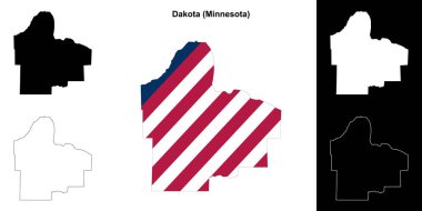 Dakota İlçesi (Minnesota) ana hat haritası seti