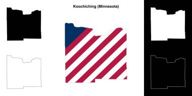 Koochiching İlçesi (Minnesota) ana hat haritası seti