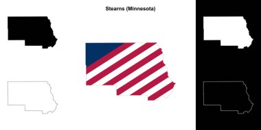 Stearns County (Minnesota) ana hat haritası seti