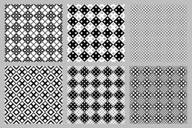 Dikişsiz diyagonal kare desen arka plan seti - soyut vektör grafik tasarımı