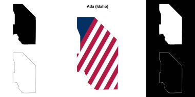 Ada İlçesi (Idaho) ana hat haritası seti