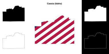 Cassia İlçesi (Idaho) ana hat haritası seti