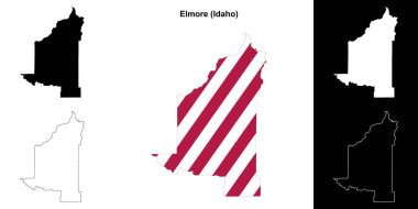 Elmore İlçesi (Idaho) ana hat haritası seti