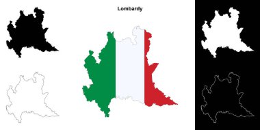 Lombardy boş ana hat haritası seti