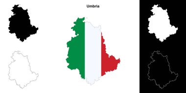 Umbria boş dış hat haritası seti