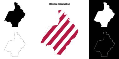 Hardin İlçesi (Kentucky) ana hat haritası seti