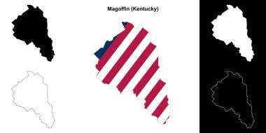 Magoffin İlçesi (Kentucky) ana hat haritası seti