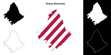 Rowan İlçesi (Kentucky) ana hat haritası seti