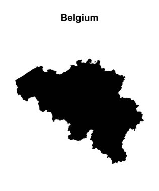 Belçika 'nın boş dış hat haritası