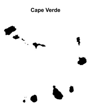 Cape Verde boş dış hat haritası