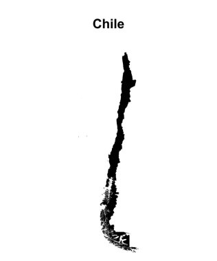 Şili boş dış hat haritası
