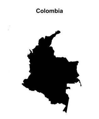 Kolombiya boş dış hat haritası