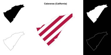 Calaveras İlçesi (California) ana hat haritası seti