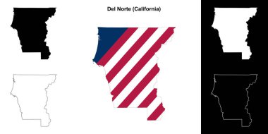 Del Norte County (California) ana hat haritası seti