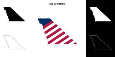 Inyo İlçesi (California) ana hat haritası seti