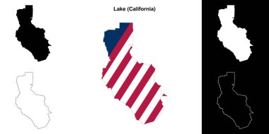 Lake County (California) ana hat haritası seti