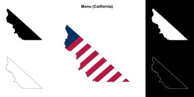 Mono County (California) ana hat haritası seti
