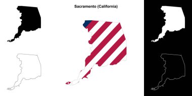 Sacramento İlçesi (California) ana hat haritası seti