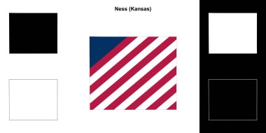 Ness County (Kansas) ana hat haritası belirlendi