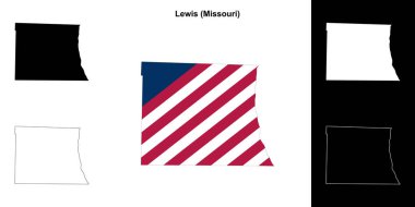 Lewis County (Missouri) ana hat haritası seti