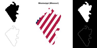 Mississippi İlçesi (Missouri) ana hat haritası