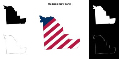 Madison County (New York) ana hat haritası seti