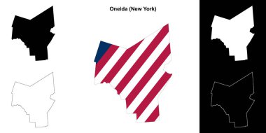 Oneida İlçesi (New York) ana hat haritası seti