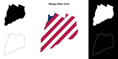Otsego County (New York) ana hat haritası seti