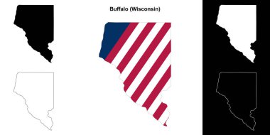Buffalo County (Wisconsin) ana hat haritası seti