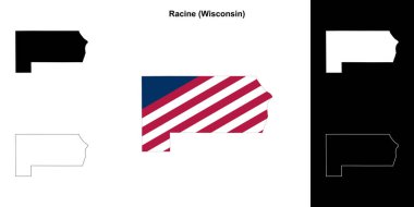 Racine County (Wisconsin) ana hat haritası seti