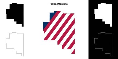 Fallon County (Montana) ana hat haritası seti