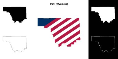 Park County (Wyoming) ana hat haritası seti