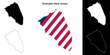 Burlington County (New Jersey) ana hat haritası seti