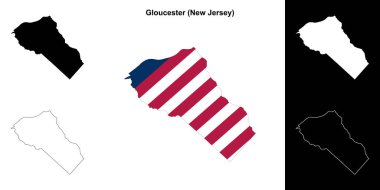 Gloucester County (New Jersey) ana hat haritası seti